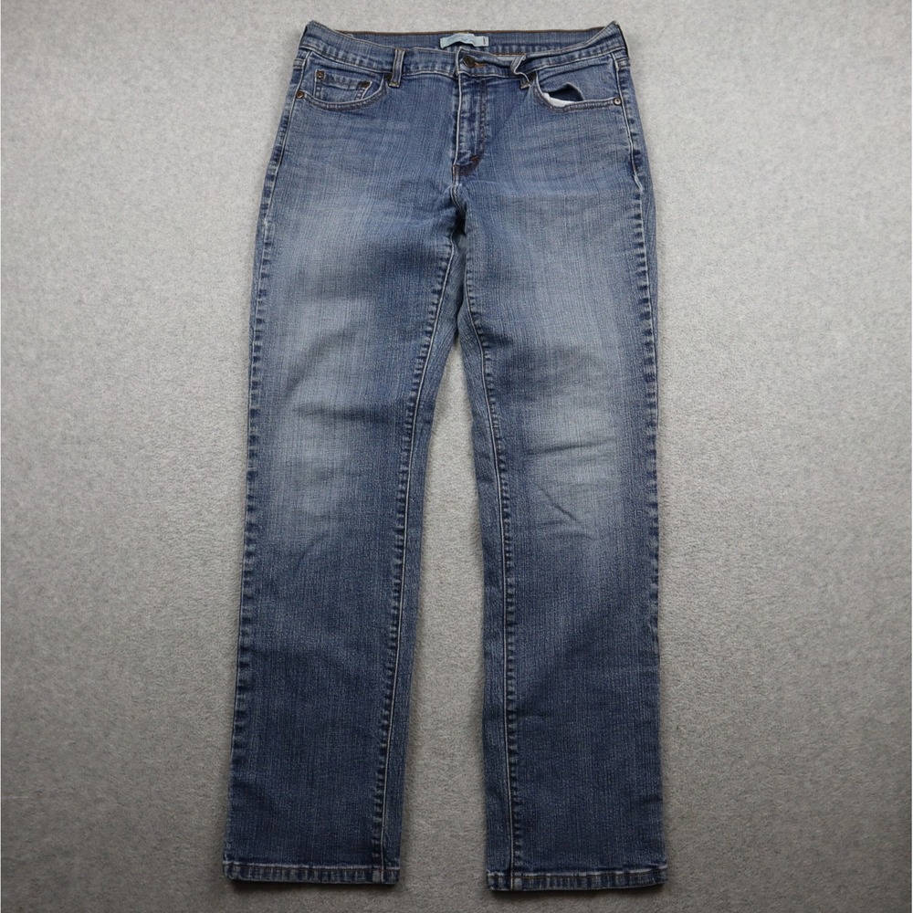 Levi's 505 Jeans Womens 12M Straight Leg Blue Stretch Denim Mid Rise 5-Pocket